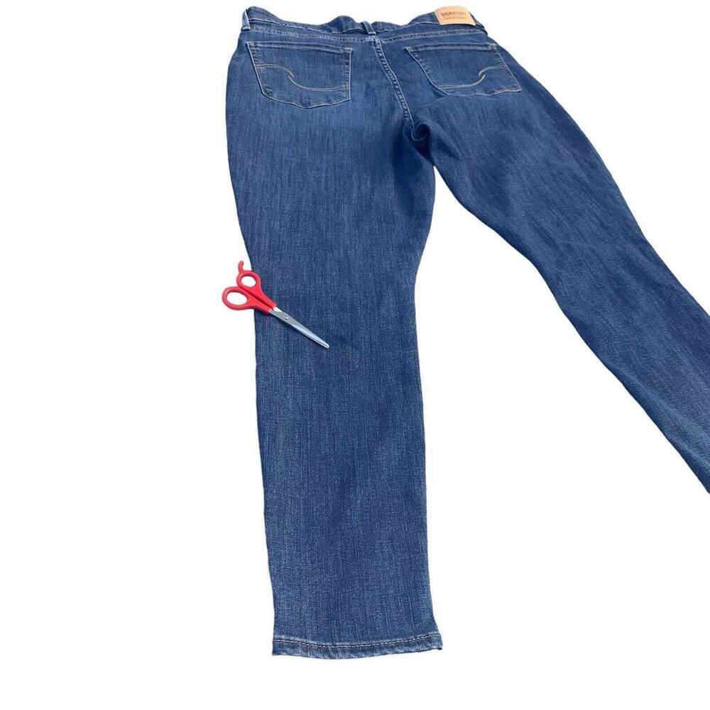 Levi Strauss Mens Signature Dark Wash Blue Jeans High Rise Skinny 32x28 READ​ - Picture 11 of 11